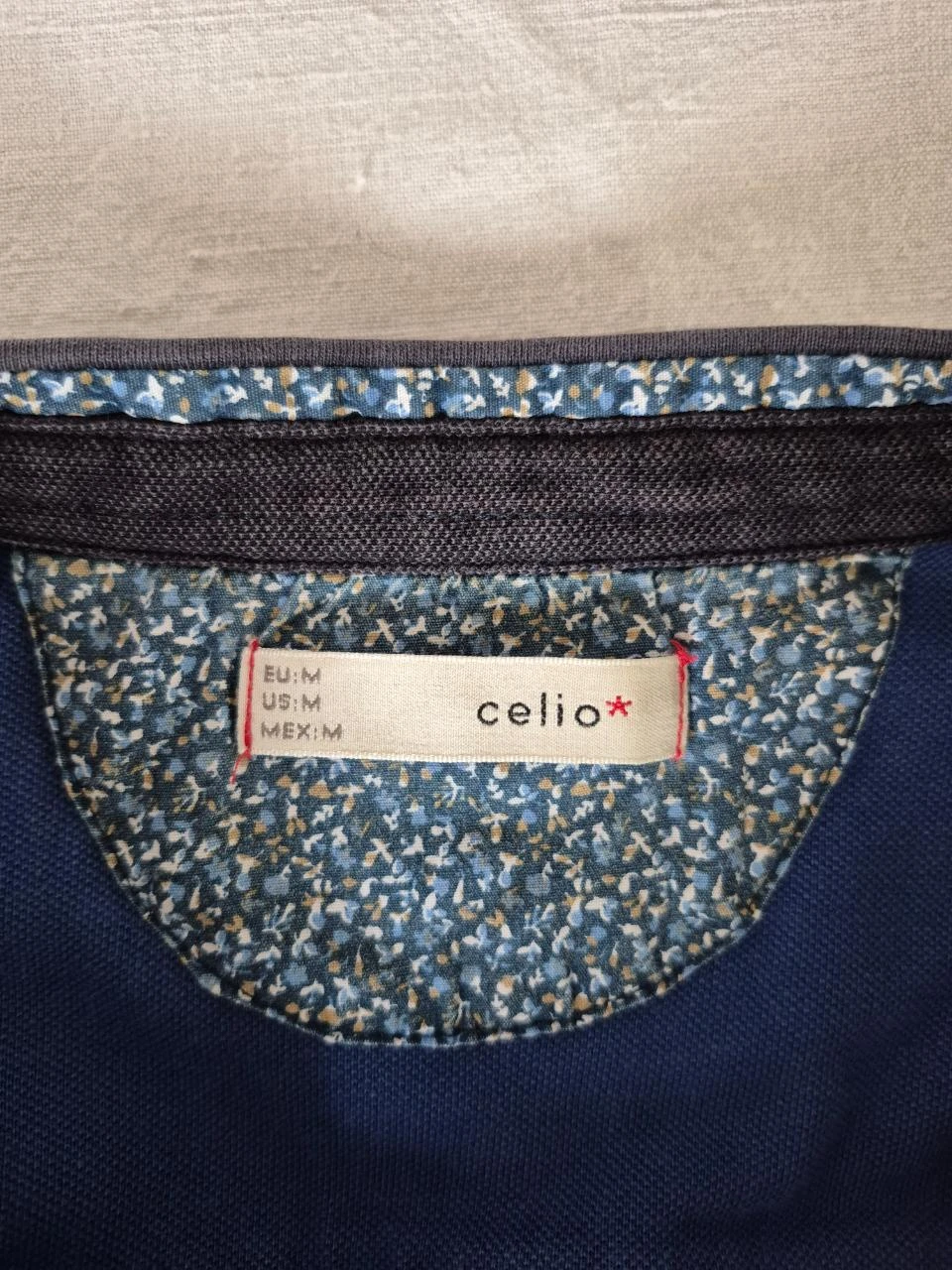Men's blue polo shirt "Celio" size M – photo 5